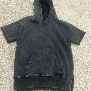 Little Bipsy Acid Wash Black Short Sleeve Pullover